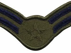 Army Navy Store Subdued - US Air Force Airman 1st Class Sew On Patch Pair A1C 1986-1992 Patches