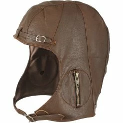 Rothco Brown - WWII Style Leather Pilots Helmet Headwear