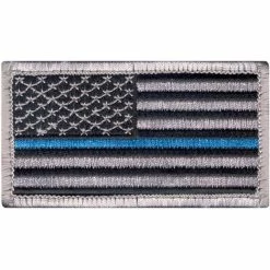 Rothco Thin Blue Line In.Support The Police In. U.S. Flag Patch Patches