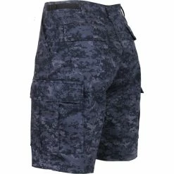 Rothco Digital Midnight Blue Camouflage - Military Cargo BDU Shorts (Polyester/Cotton Twill)