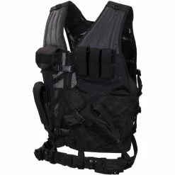 Rothco Vests Black - Oversized MOLLE Compatible Cross Draw Tactical Vest