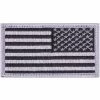 Rothco Patches Silver Black - Reverse US Flag Patch With Hook And Loop Closure