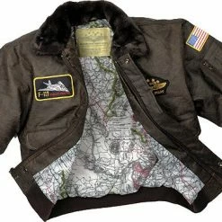 Rothco Brown - Kids Military WWII Aviator Flight Jacket With Patches