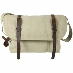 Rothco Khaki - Vintage Canvas Explorer Shoulder Bag With Leather