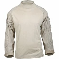 Rothco Shirts Khaki - Military Tactical Lightweight Flame Resistant Combat Shirt