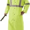 Rothco Safety Green To Black - Reversible Deluxe Reflective Rain Storm Parka Jackets / Coats