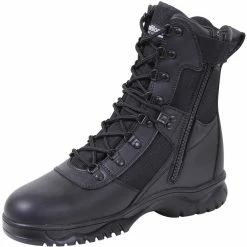 Rothco Black - Insulated 8 Inch Side Zipper Tactical Boots