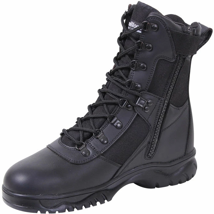 Rothco Black - Insulated 8 Inch Side Zipper Tactical Boots 4 Rothco Black - Insulated 8 Inch Side Zipper Tactical Boots