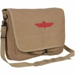 Army Navy Store Khaki - Israeli Paratrooper Shoulder Bag With Emblem Bags