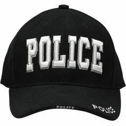 Army Navy Store Headwear Black - Law Enforcement POLICE Deluxe Low Profile Adjustable Cap