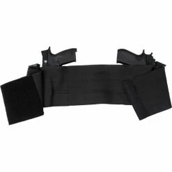 Army Navy Store Hunting / Shooting Gear Black - Tactical Concealed Elastic Dual Belly Holster