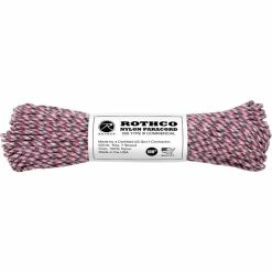 Rothco Paracord / Rope / Rappelling Gear Pink Camouflage - Military Grade 550 LB Tested Type III Paracord Rope 100' - Nylon USA Made