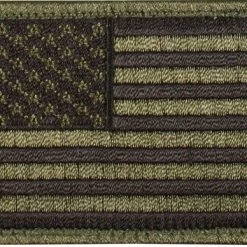 Rothco Patches Olive Drab Black - US Flag Patch With Hook And Loop Closure