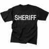 Rothco Black - Two Sided Official SHERIFF Raid T-Shirt Shirts
