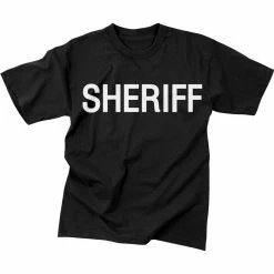 Rothco Black - Two Sided Official SHERIFF Raid T-Shirt Shirts