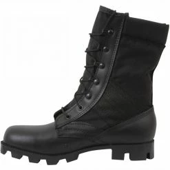 Rothco Black - Panama Sole Military Speedlace Jungle Boots - Leather 9 In.