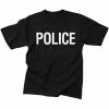 Rothco Shirts Black - Law Enforcement 2-Sided Official POLICE Raid T-Shirt 2 Rothco Shirts Black - Law Enforcement 2-Sided Official POLICE Raid T-Shirt