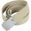 Rothco Belts / Suspenders Khaki - Military Web Belt - Chrome Buckle 1 Rothco Belts / Suspenders Khaki - Military Web Belt - Chrome Buckle