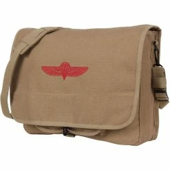 Army Navy Store Khaki - Israeli Paratrooper Shoulder Bag With Emblem Bags