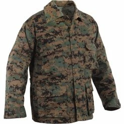 Rothco Shirts Digital Woodland Camouflage - Military BDU Shirt - Cotton Polyester 8 Rothco Shirts Digital Woodland Camouflage - Military BDU Shirt - Cotton Polyester