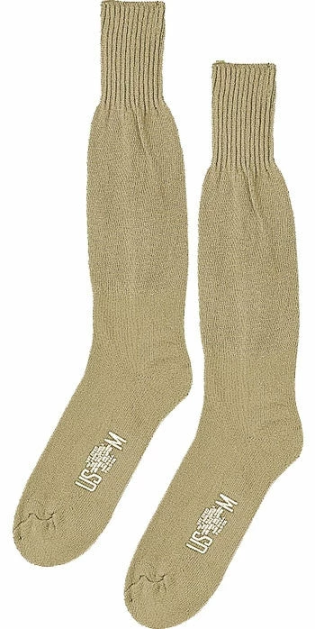 Rothco Khaki - Military GI Cushion Sole Socks Pair - USA Made 3 Rothco Khaki - Military GI Cushion Sole Socks Pair - USA Made