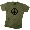 Rothco Olive Drab - T-Shirt With Peace Sign Emblem 1 Rothco Olive Drab - T-Shirt With Peace Sign Emblem