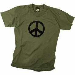 Rothco Olive Drab - T-Shirt With Peace Sign Emblem