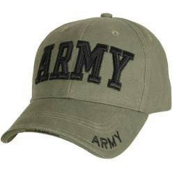 Rothco Olive Drab - ARMY Deluxe Adjustable Cap With Black Lettering Headwear