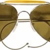 Army Navy Store Gold - US Air Force Style Aviator Sunglasses With A Class UV Acrylic Lens & Case