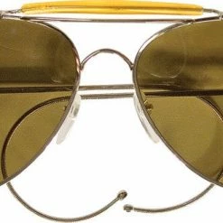 Army Navy Store Gold - US Air Force Style Aviator Sunglasses With A Class UV Acrylic Lens & Case