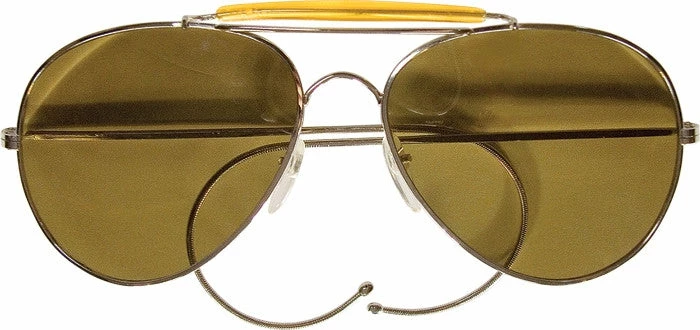 Army Navy Store Gold - US Air Force Style Aviator Sunglasses With A Class UV Acrylic Lens & Case 3 Army Navy Store Gold - US Air Force Style Aviator Sunglasses With A Class UV Acrylic Lens & Case