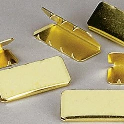 Rothco Gold - Brass Plated Military Web Belt Tips 1.25 In. - 100 Pack Bag Belts / Suspenders