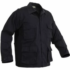 Rothco Black - Military BDU Shirt - Polyester Cotton Shirts