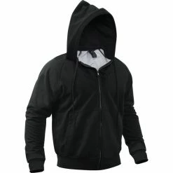 Rothco Shirts Black - Thermal-Lined Zipper Hooded Sweatshirt 9 Rothco Shirts Black - Thermal-Lined Zipper Hooded Sweatshirt