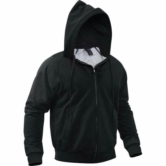 Rothco Shirts Black - Thermal-Lined Zipper Hooded Sweatshirt 6 Rothco Shirts Black - Thermal-Lined Zipper Hooded Sweatshirt