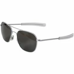 Army Navy Store American Optics Genuine GI Air Force Aviators - Matte Silver Pilots Sunglasses USA Made