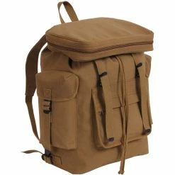 Army Navy Store Coyote Brown - European Style Rucksack Backpack Paracord / Rope / Rappelling Gear