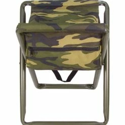 Rothco Woodland Camouflage - Military Deluxe Folding Stool With Pouch Camping / Survival Gear