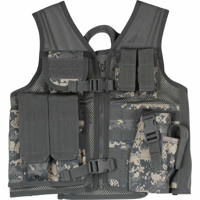 Rothco Vests ACU Digital Camouflage - Kids MOLLE Compatible Cross Draw Tactical Vest 3 Rothco Vests ACU Digital Camouflage - Kids MOLLE Compatible Cross Draw Tactical Vest