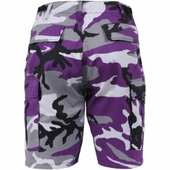 Rothco Ultra Violet Camouflage - Military Cargo BDU Shorts - Polyester Cotton Twill