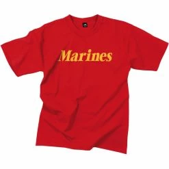 Rothco Red - MARINES T-Shirt With Gold Lettering Shirts