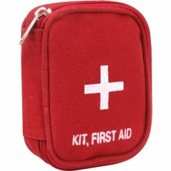 Army Navy Store Red - Military Zipper First Aid Kit With Contents Camping / Survival Gear