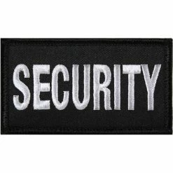 Rothco Black Silver - Security Patch With Hook Back 1 7 8 In. X 3 3 8 In.