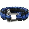 Rothco Royal Blue Black - D Shackle Closure Cobra Weave Paracord Bracelet