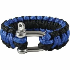 Rothco Royal Blue Black - D Shackle Closure Cobra Weave Paracord Bracelet