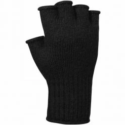 Army Navy Store Black - Genuine GI Fingerless Gloves - Wool Nylon USA Made