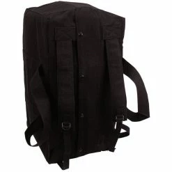 Rothco Black - Mossad Tactical Cargo Bag Backpack - Cotton Canvas Bags
