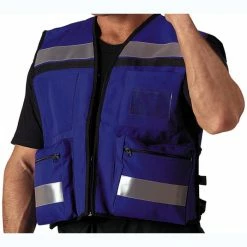 Rothco Blue - Public Safety EMS Rescue Safety High-Visibility Vest Vests