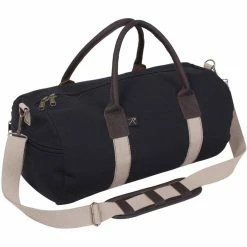 Rothco Canvas & Leather Gym Carry Duffle Bag With Straps Bags