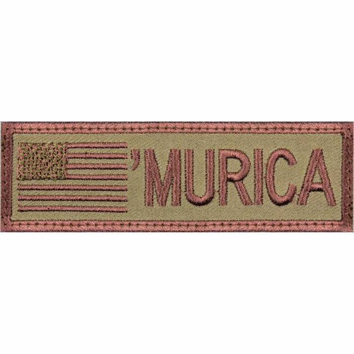Rothco Subdued 'Murica American Flag Patch 4" X 1-1/8" Patches 3 Rothco Subdued 'Murica American Flag Patch 4" X 1-1/8" Patches